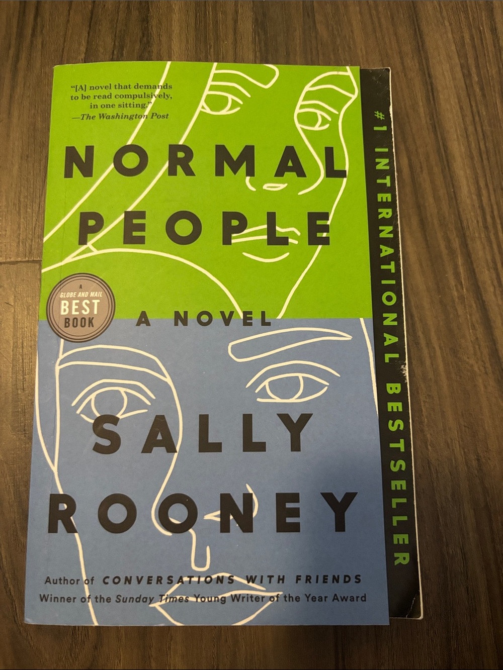 Normal People by Sally Rooney - Green & Blue Paperback Novel